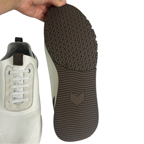 johnnie-O Prima Fly-Knit Lightweight Running Sneaker White Brown Mens SZ 12 READ - Picture 13 of 15